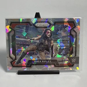 2024 Panini Prizm WWE Rhea Ripley #37 Cracked Ice Prizm NM Card Wrestling Silver - Picture 1 of 8