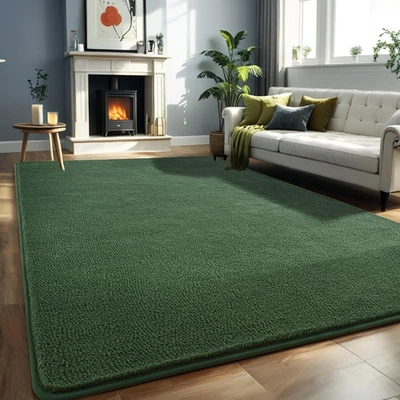 Nuttumico Large Modern Area Rugs for Bedroom Living Room, 4X6 Feet Dark Green Ru - Image 1 of 4