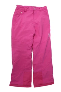 Spyder Girl's Hook Closure Straight Leg Lined Snow Pants Pink Size 14 - Picture 1 of 5
