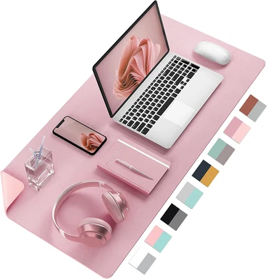 Protector escritorio cuero pu doble cara antideslizante 60x35 cm morado Foto 1 de 4