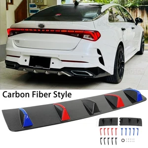 Carbon Fiber Shark Fin Rear Diffuser Bumper Spoiler Lip For Kia Optima Forte K5 - Foto 1 di 7