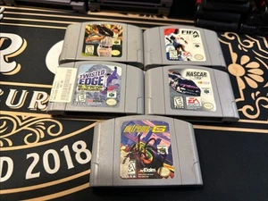 Nintendo 64 • 5 Game Lot • Tested Authentic! FIFA Extreme G NASCAR MLB Twisted - Picture 1 of 7