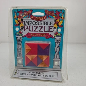 Vintage Nearly Almost Perhaps Impossible Puzzle Four Cube 1994 Binary Arts - Bild 1 von 5