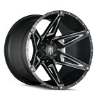 20&quot; American Truxx Kutz 20x9 Black Milled 5x5 Wheel -12mm Lifted For Jeep Rim