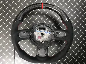 Mini CooperS R56 R61 JCW Sport Steering Wheel Alcantara Red Ring Carbon Fiber - Foto 1 di 3