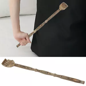 Wooden Back Scratcher Massager Self Itch Relief Stick Long Reach Scratching Tool - Picture 1 of 9