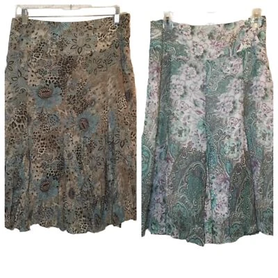 Paquete Compra Falda Midi Calce N Acampanada Forrada Estampado Floral Ropa de Carrera Damas Talla 4 Foto 1 de 4