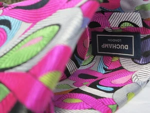 Duchamp London Blue Label handmade woven silk tie - Picture 1 of 12