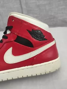 Zapatos para hombre Nike Air Jordan 1 Retro Mid 554724-120 rojos blancos negros talla 10.5 - Imagen 1 de 16