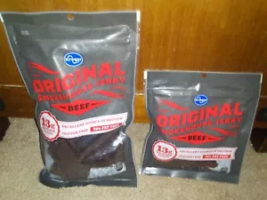 (2) Original Smokehouse Jerky Beef 2.85 Oz. & 8 Oz. Bags * Kroger Brand 2025 - Picture 1 of 3