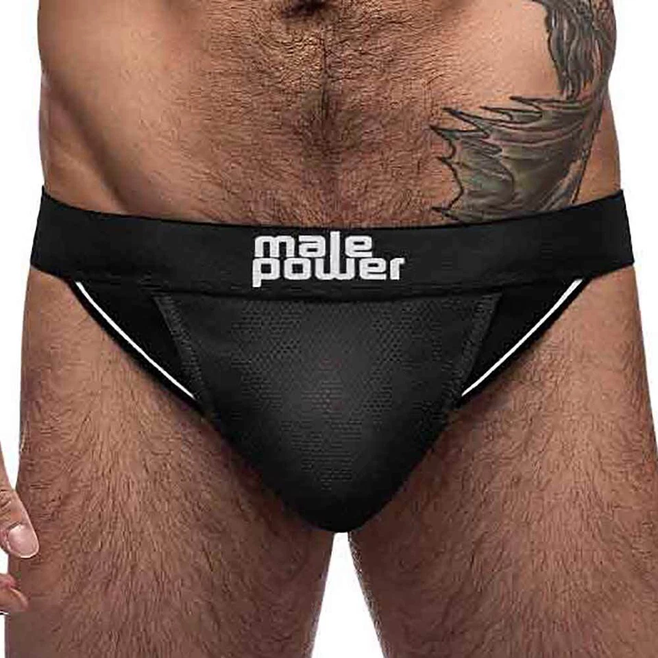Male Power Black Nite Thong 416-255 Black - Image 1 of 4