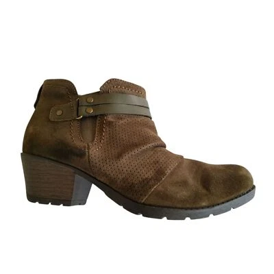 Botas de tornozelo New Earth Origins couro camurça verde oliva Odel tamanho 7.5 - Imagem 1 de 4