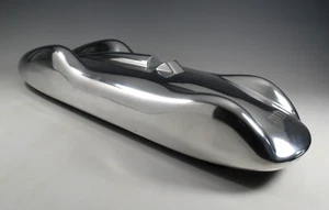 Vintage Aluminum Race Car Auto Union Sculpture Streamlined Art Deco 2002 - Picture 1 of 10