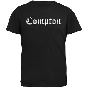 Compton Black Adult T-Shirt - Picture 1 of 1
