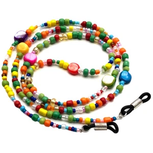 Cordón de cadena de gafas coloridas concha para mujer Miss Anteojos - Imagen 1 de 12