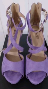 NEU Didifu Schuh 7,5 Kreuzriemen lila Reißverschluss zehenfrei alle künstlichen Materialien  - Bild 1 von 5