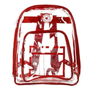 K-Cliffs Heavy Duty Clear Backpack Quality See Through Student Bookbag Durable