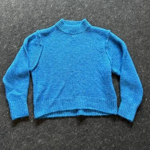 Suéter de punto acrílico cuello falso TOPSHOP, azul, talla 8-10 EE. UU. (mediano) - Imagen 1 de 5
