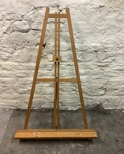 VINTAGE LARGE WOODEN ADJUSTABLE FREESTANDING ARTIST EASEL ~ WEDDING PROP - Picture 1 of 3