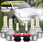 For Honda Odyssey 2005-2010 6X LED Headlight High Low Beam+Fog Light Bulbs Kit