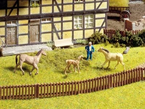 NOCH H0 Palissade, Peint à la Main Tons , 18-teiliges Modélisme Accessoire 1:87 - Bild 1 von 3