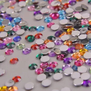 Bulk Mixed Colour Crystal Rhinestones Non-HotFix Assorted Flat Back Nail Art - Picture 1 of 3