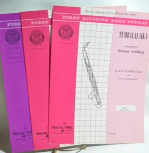 Eb ALTO CLARINET Solo Piece with Piano Sheet Music Belwin Vintage LOT OF 3 - Picture 1 of 4