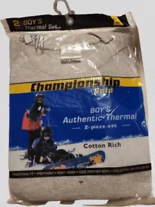 Boys Championship Gold Thermal Long Sleeve 2 piece set Select Your Size New - Picture 1 of 8