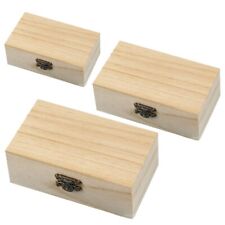 Large Wooden Boxes Plain Wood Storage Box Chest Lid Handle Keepsake Trunk Hinges
