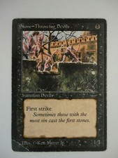 "Stone Throwing" Devils Arabian Nights HP(Damage), English MTG Magic Gathering