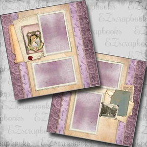 Lavendar Keys - 2 Premade Scrapbook Pages - EZ Layout 5716 - Picture 1 of 2
