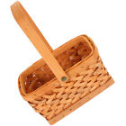  Picnic Basket Flower Handles Linen Girl Rustic Baskets Rattan
