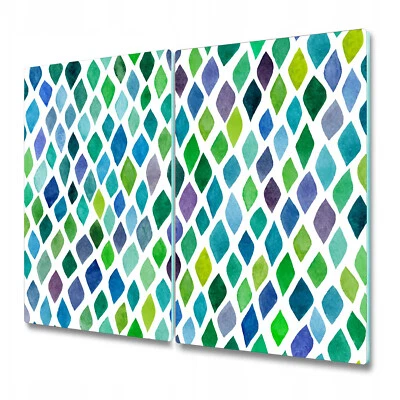 Protector de encimera de tablero de pan de vidrio templado colorido blanco 2x30x52 Foto 1 de 4