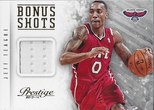 2013-14 Prestige Bonus Shots Materials #10 Jeff Teague Jersey - NM-MT