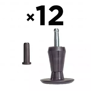 12er Set, PREMIUM Stahlkern zweiteilig Vorbaugleiter Bettgestell Füße Beine & Einlagen - Bild 1 von 2