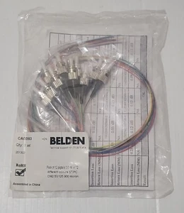 BELDEN CA00563 12 PIGTAILS 0.6mtr 12 COLORS SC/PC OM2 50/125 900 micron - Picture 1 of 2