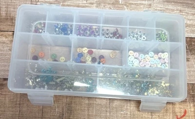 Multicolor Crafting Eyelets And Buttons Organizer Storage Box - Image 1 of 4