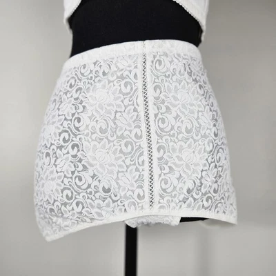 NWOT BALI White Lace Double Support High Waisted Briefs #8275 SIZE XL - Image 1 of 4