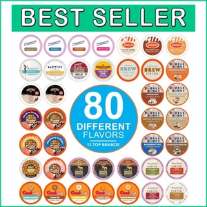 Keurig Coffee Pods Variety Pack: 80 Count Assorted Flavors for Every Mood - Picture 1 of 9