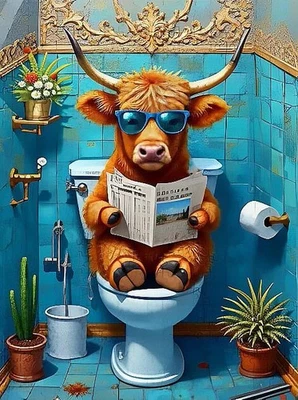 Kits de pintura de diamantes de vaca Highland de uuxsretaio para adultos, G8245-US  Foto 1 de 4