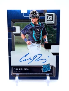 Cal Raleigh 2022 Panini Optic RATED ROOKIE ON-CARD AUTO BLUE STARS #'D /49 SP RC - Picture 1 of 15