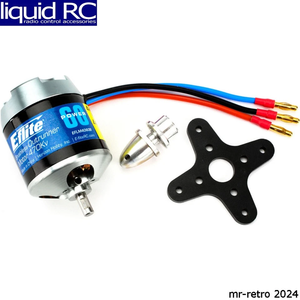 e-Flite M4060B Power 60 brushless Outrunner Motor 470Kv 4mm Bullet - Image 1 of 1