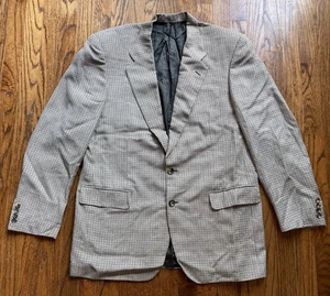 Zanella Blazer Mens Size 44 Wool Silk Made In Italy Gray Two Button Jacket - Picture 1 of 12