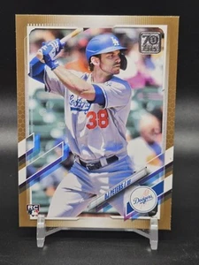 2021 Topps Update #US11 DJ Peters Gold /2021 Parallel RC Los Angeles Dodgers  - Picture 1 of 2
