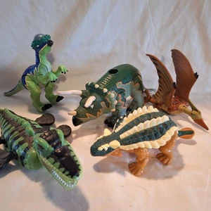 Imaginext Jurassic Dinosaur 5 Pterodactyl Tank Triceratops Ankylosaurus Splash - Picture 1 of 17