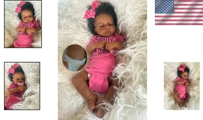 Realistic Reborn Baby Dolls Silicone Full Body Girl with Hair, 20 Inch Sleeping - Image 1 of 4