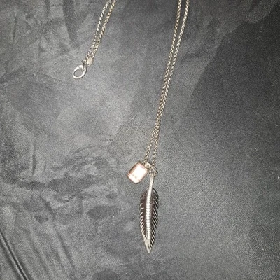 Damen Kette, Fossil, Feder, Boho, OVP, Edelstahl - Bild 1 von 4