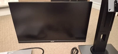 Acer B227Q PC black monitor, stand & power cables  - Image 1 of 4