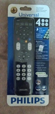Philips SRP4004/27 UP/R DB1 Universal Remote Control TV DVD CBL VCR Cable - Image 1 of 2