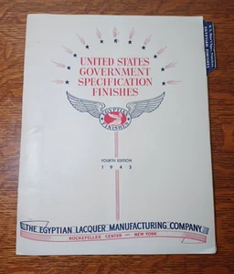 WWII Egyptian lacquer Manufacturing Government Specification Finishes Book JRR35 - Picture 1 of 13